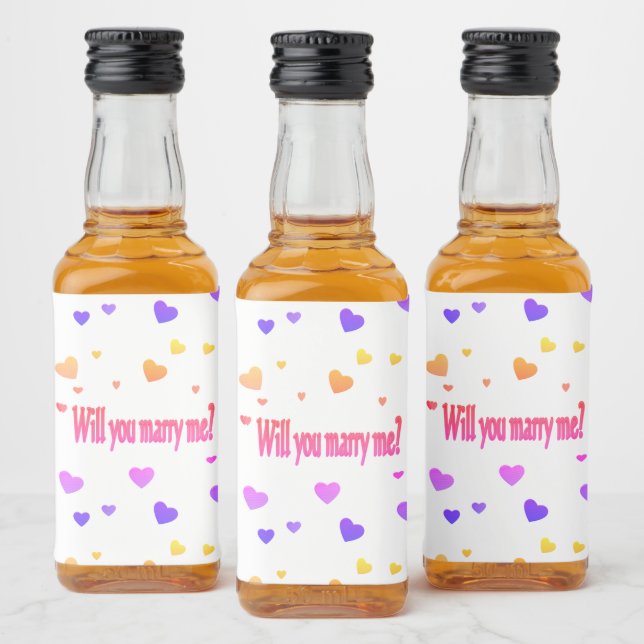 Marry me, liquor bottle label (Bottles)