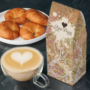 Marry Me Love Name Word Pattern Roasted Coffee