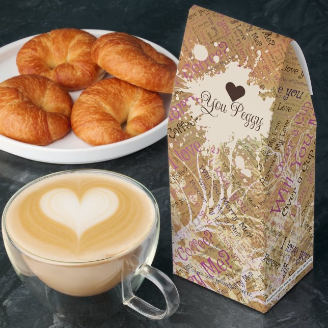 Marry Me Love Name Word Pattern  Roasted Coffee (Breakfast)