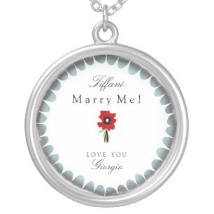 Marry me Love you customizable romantic jewelry