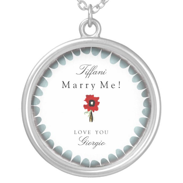 Marry me Love you customizable romantic jewelry (Front)