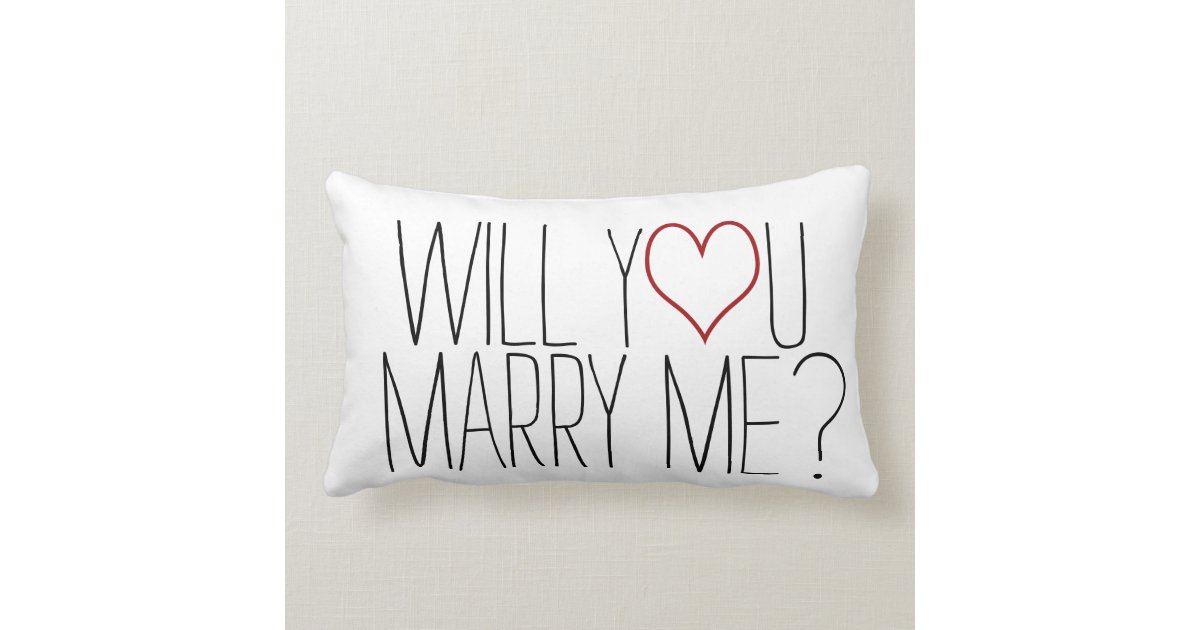 Marry Me Marriage Proposal Pillow