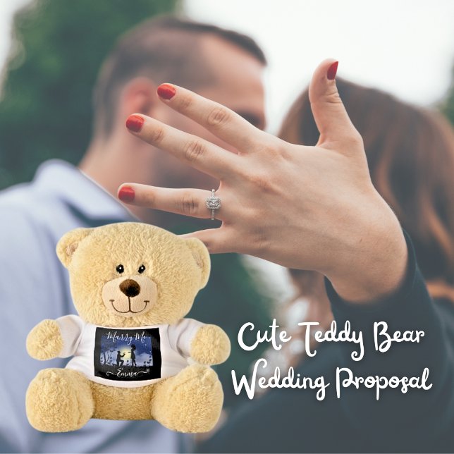 Marry Me Personalized Proposal Teddy Bear (Cute Teddy Bear Marriage Proposal)