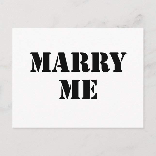 Marry Me Postcard (Front)