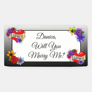 Marry Me Proposal Banner