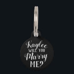 Marry Me Proposal Pet ID Tag<br><div class="desc">Pop the question with this cute custom pet tag.</div>
