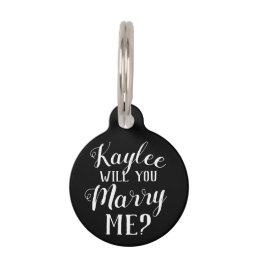Marry Me Proposal Pet ID Tag