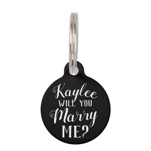 Marry Me Proposal Pet ID Tag