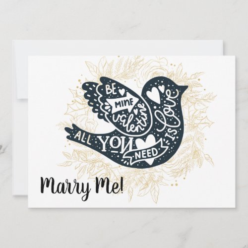 Marry Me Proposal Valentines Day Holiday Card