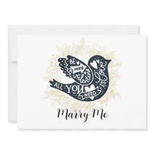 Marry Me Proposal Valentines Day  Holiday Card