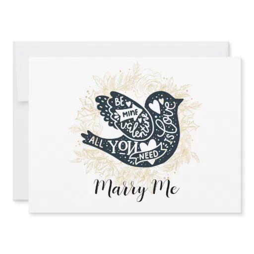 Marry Me Proposal Valentines Day  Holiday Card