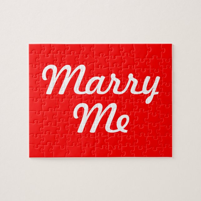 Marry Me puzzle -- choose any color background (Horizontal)