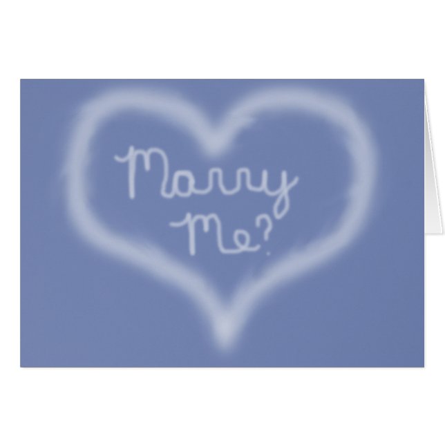 Marry Me Skywriting Card (Front Horizontal)