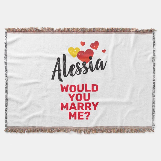 Marry Me Throw Blanket (Front)