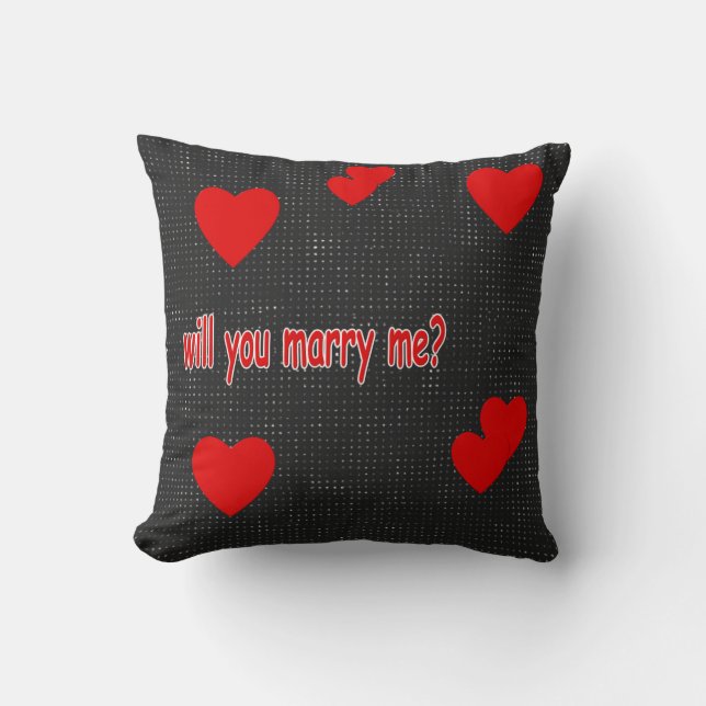 marry me throw pillow (Front)