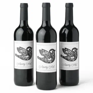 Marry Me Valentine's Wine Label