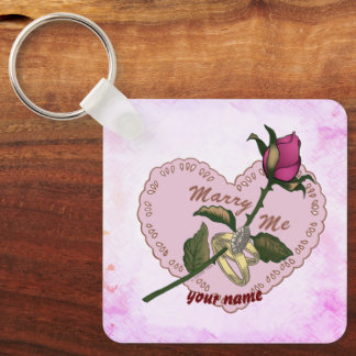 Marry Me wedding keychain