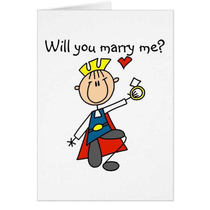 Marry Me Wedding Proposal Tshirts and Gifts Greeting Card