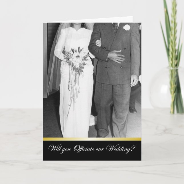 Marry us - Be my Officiant? Card (Front)
