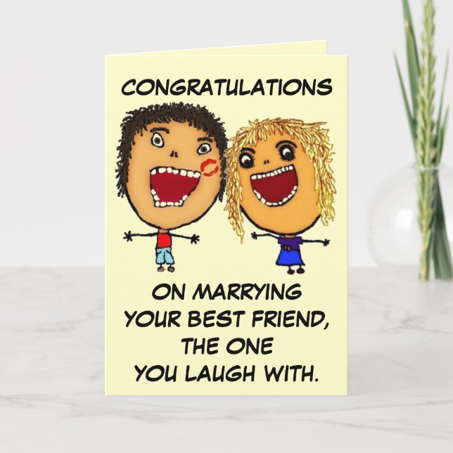 Marrying Your Best Friend Cartoon Card (Front)