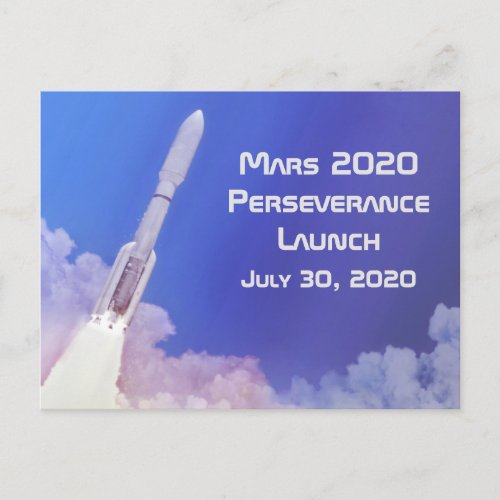 Mars 2020 Perseverance Launch Postcard