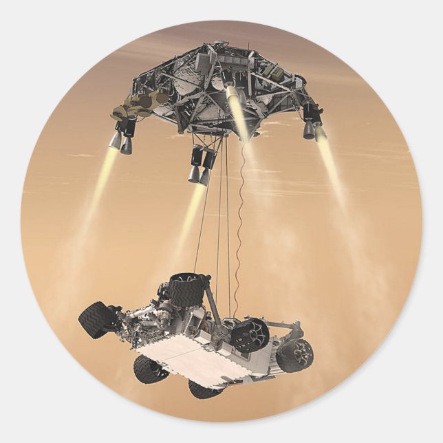 Mars 2020 Rover Classic Round Sticker (Front)