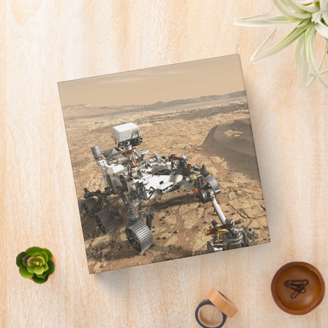 Mars 2020 Rover On The Surface Of Mars. 3 Ring Binder (In Situ)