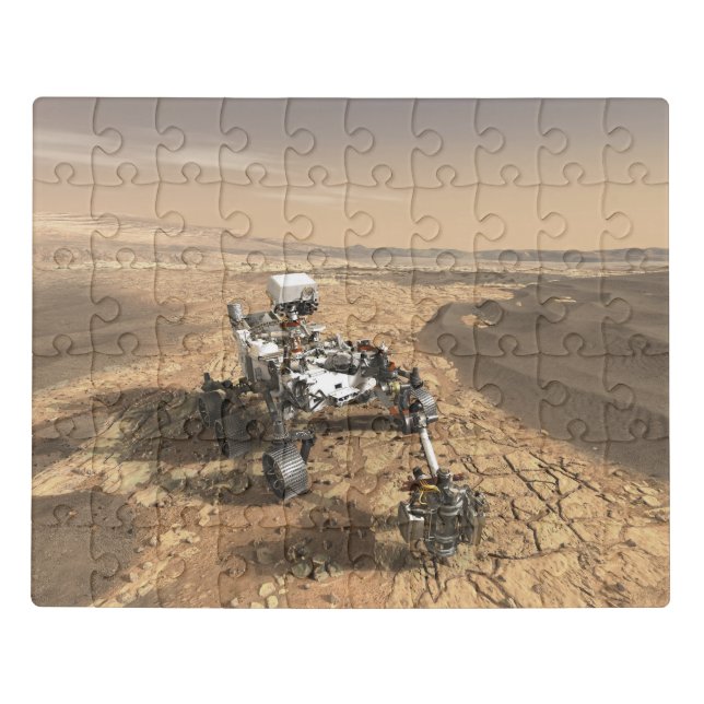 Mars 2020 Rover On The Surface Of Mars. Jigsaw Puzzle (Puzzle Horizontal)