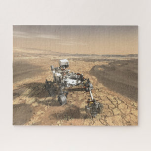 Mars 2020 Rover On The Surface Of Mars. Jigsaw Puzzle