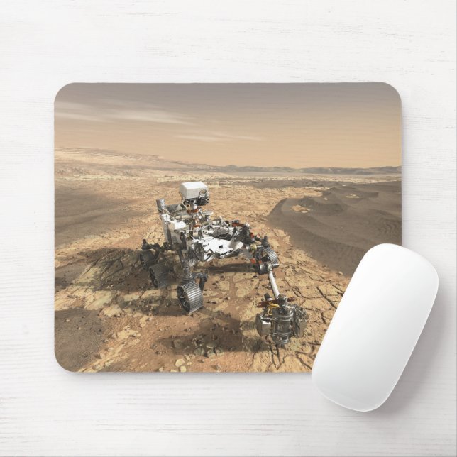 Mars 2020 Rover On The Surface Of Mars. Mouse Pad (With Mouse)
