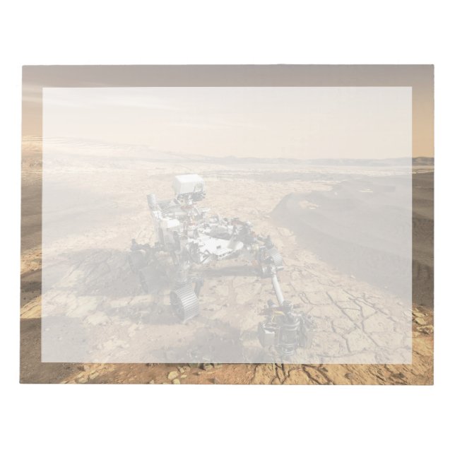 Mars 2020 Rover On The Surface Of Mars. Notepad (Front)