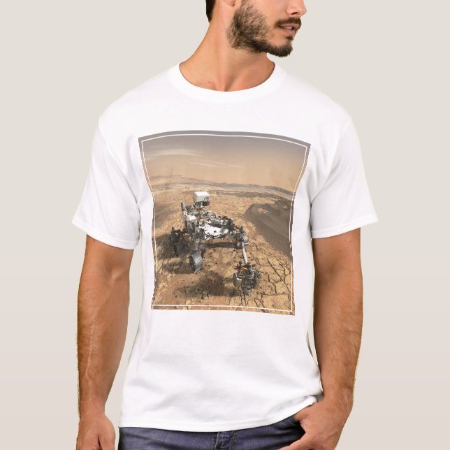 Mars 2020 Rover On The Surface Of Mars. T-Shirt (Front)