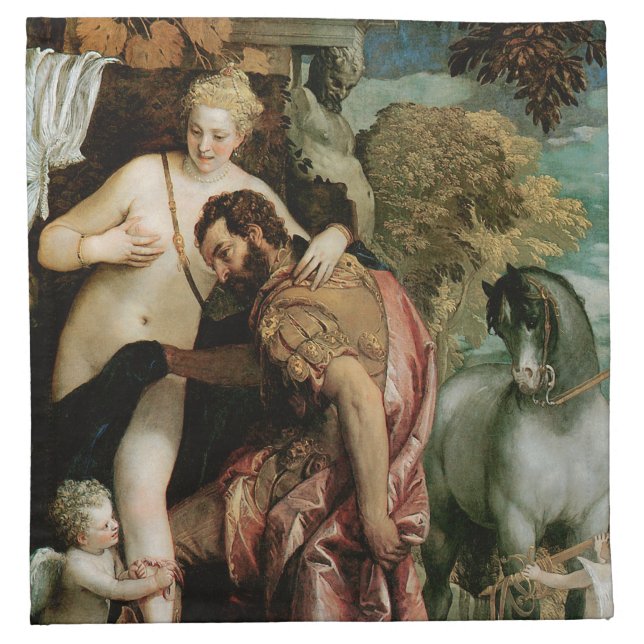 Mars and Venus United by Love Napkin (Front)