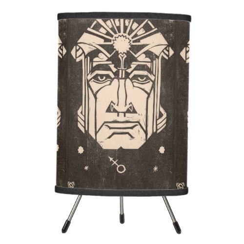 Mars Ares God of War Greek Mythology Black Tripod Lamp