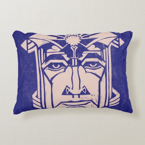 Mars Ares God of War Greek Mythology Blue Accent Pillow