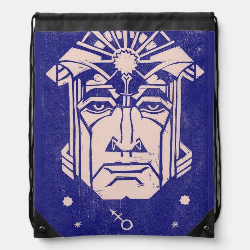 Mars Ares God of War Greek Mythology Blue Drawstring Bag
