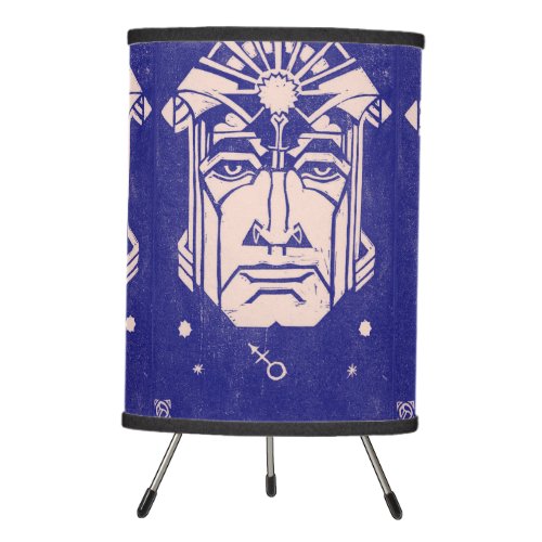 Mars Ares God of War Greek Mythology Blue Tripod Lamp