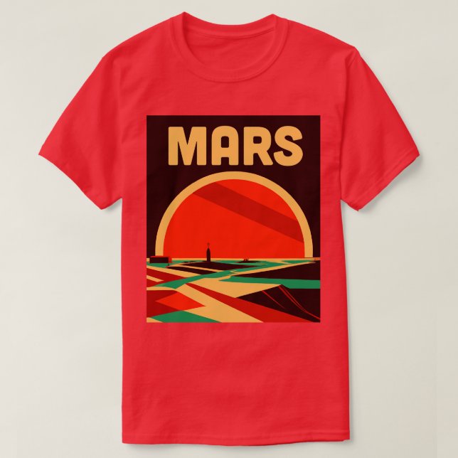 Mars Art Deco Design T-Shirt (Design Front)