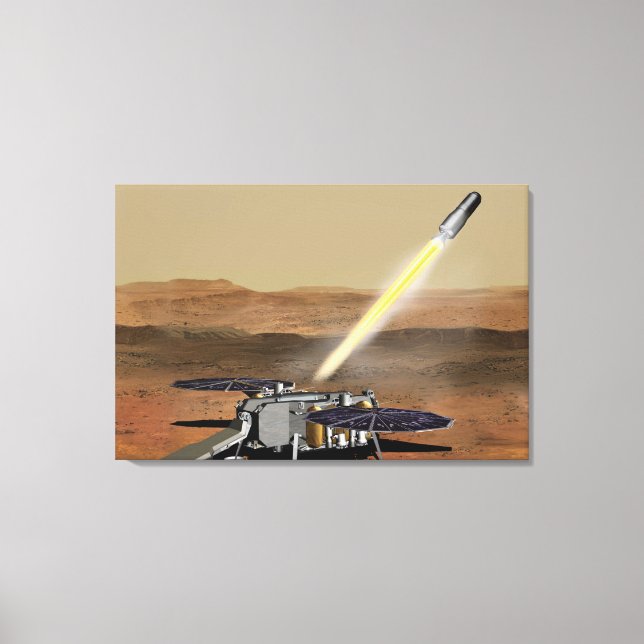 Mars Ascent Vehicle Launched From Mars. Canvas Print (Front)