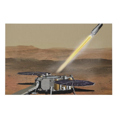 Mars Ascent Vehicle Launched From Mars Faux Canvas Print