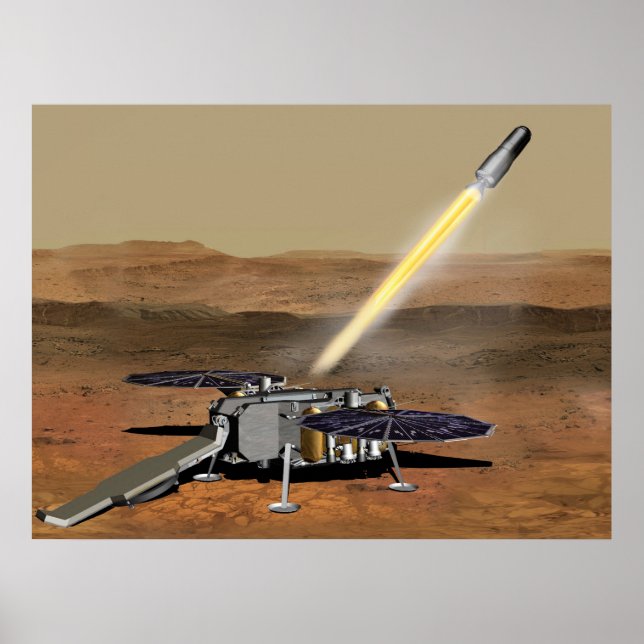 Mars Ascent Vehicle Launched From Mars. Poster (Front)