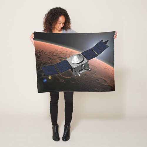 Mars Atmosphere And Volatile Evolution Mission Fleece Blanket