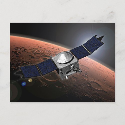 Mars Atmosphere And Volatile Evolution Mission Postcard