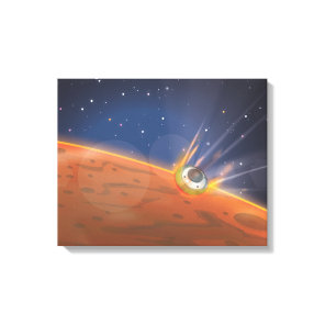 Mars atmospheric entry spacecraft canvas print