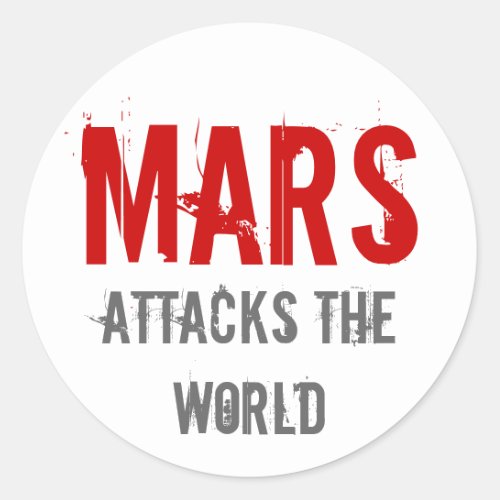 Mars Attacks the World Sticker