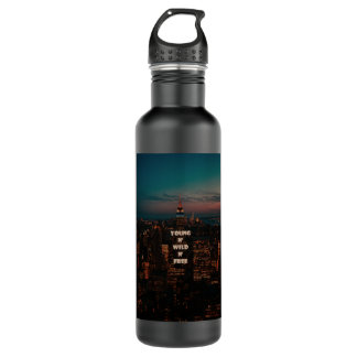 Mars Bruno Typography Stainless Steel Water Bottle