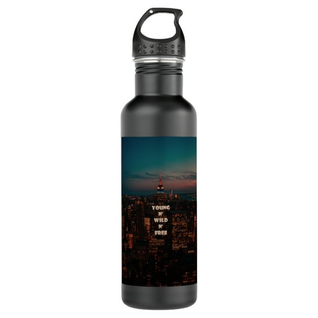 Mars Bruno Typography Stainless Steel Water Bottle (Front)