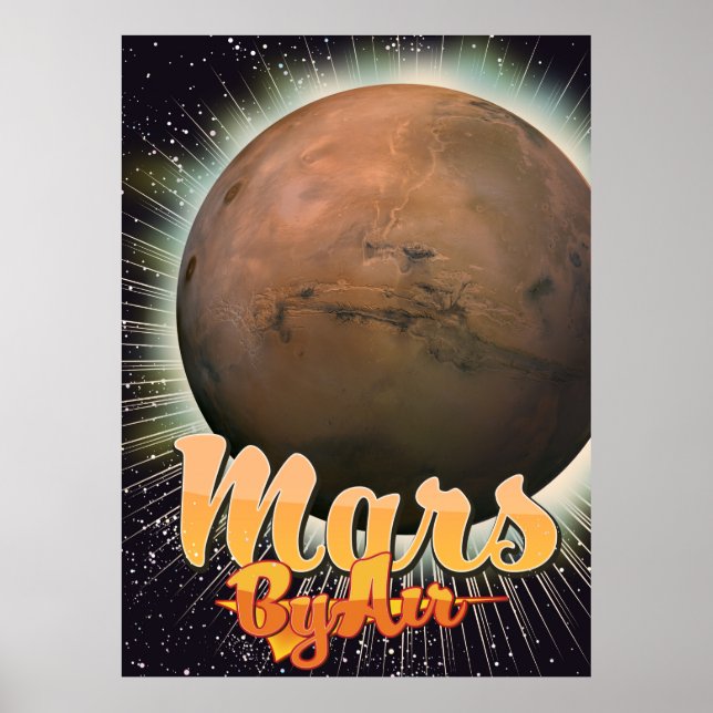 Mars By Air Vintage flight poster (Front)