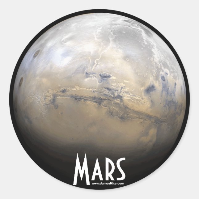Mars Classic Round Sticker (Front)