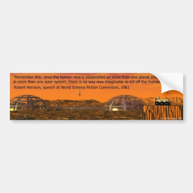 Mars Colony Bumper Sticker (Front)